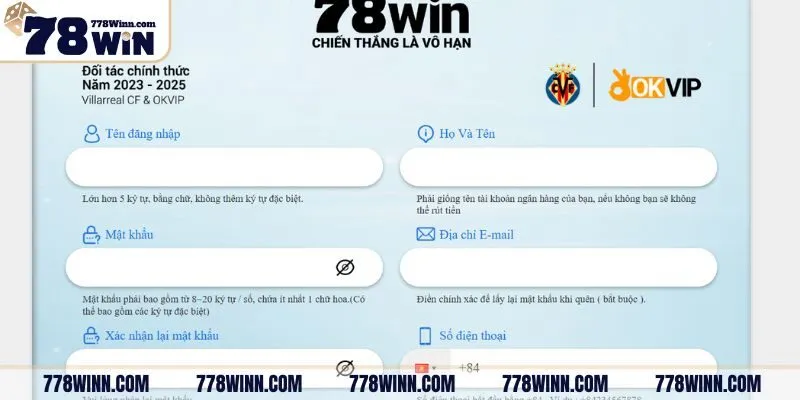 Chi tiết 3 bước hướng dẫn đăng ký 78Win