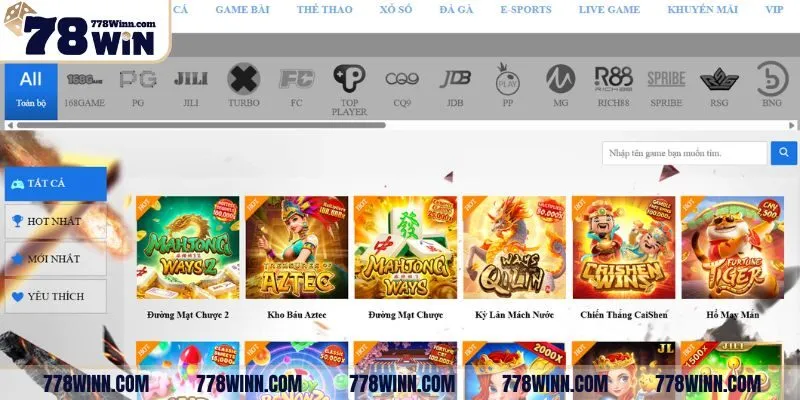 Nổ hũ 78WIN sở hữu thiết kế ấn tượng 
